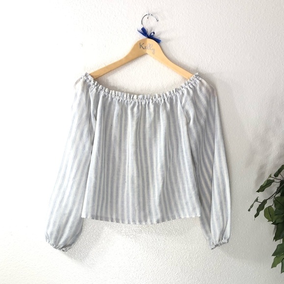 Brandy Melville Striped Off Shoulder Top - Picture 5 of 5